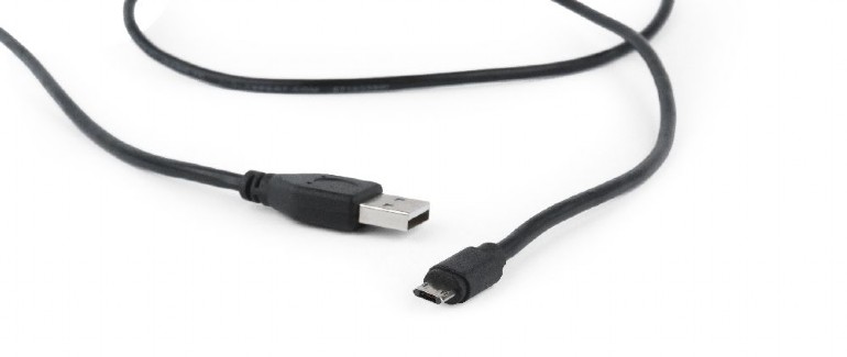 Kábel CABLEXPERT MicroUSB obojstranný univerzálny konektor, 1, 8 m, čierny