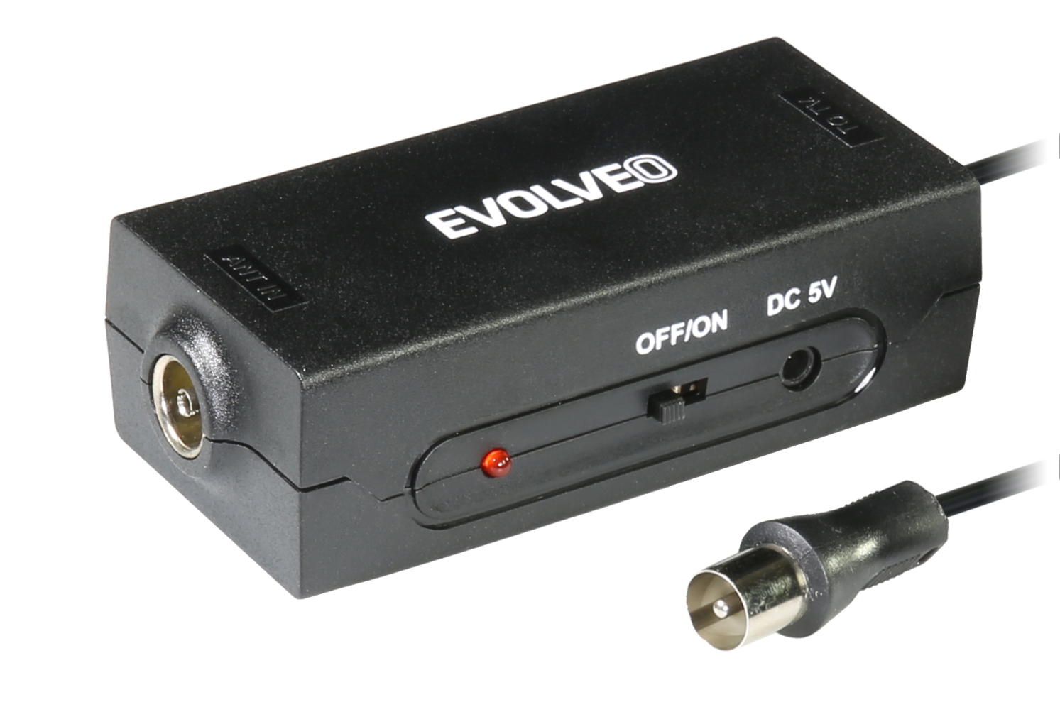 EVOLVEO Amp 1,  anténní zesilovač FM/ DAB+/ DVB-T2,  filtr LTE, 4G, 5G 