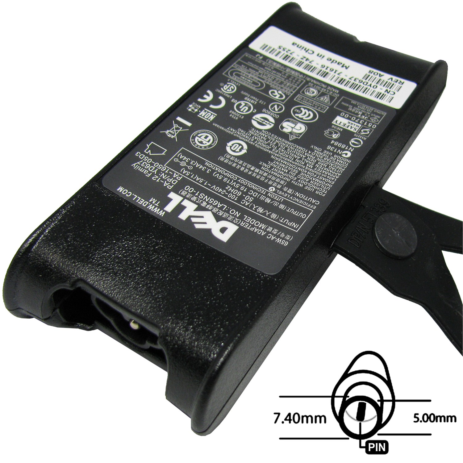 Napájací adaptér 65W, 19, 5V 7.4x5.0, originál DELL