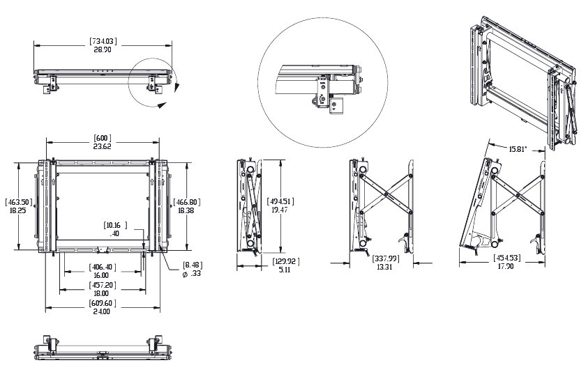 Vogel´s PFW 6870 LCD pop-out držiak na videosteny 