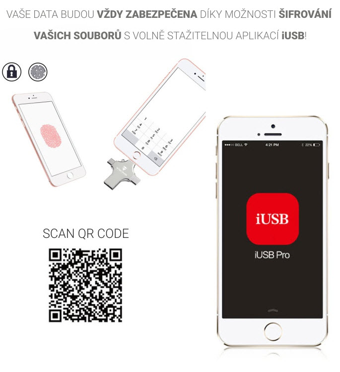 Viking 4v1/ Flash USB/ 16GB/ USB 3.0/ USB-A + USB-C/ + Adaptér/ Strieborná 
