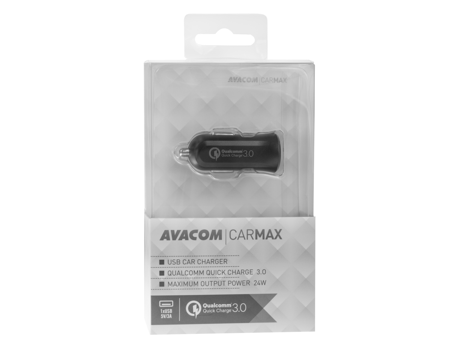 AVACOM CarMAX nabíječka do auta s Qualcomm Quick Charge 3.0, černá 