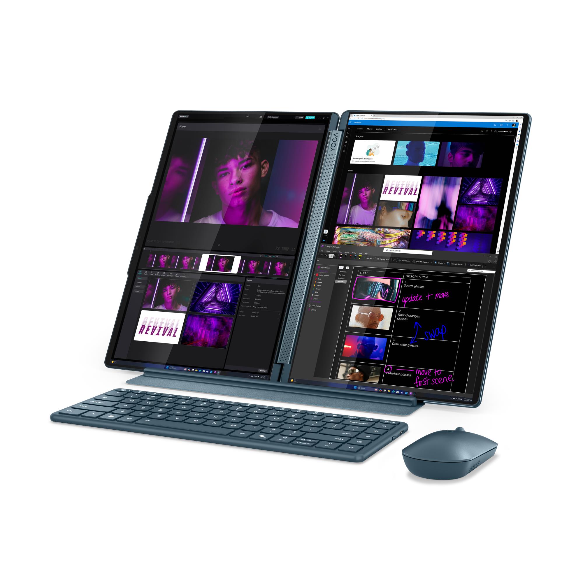 YGBook9 13.3"T 2.8K/ U7-255H/ 32G/ 1T/ INT/ W11P teal 
