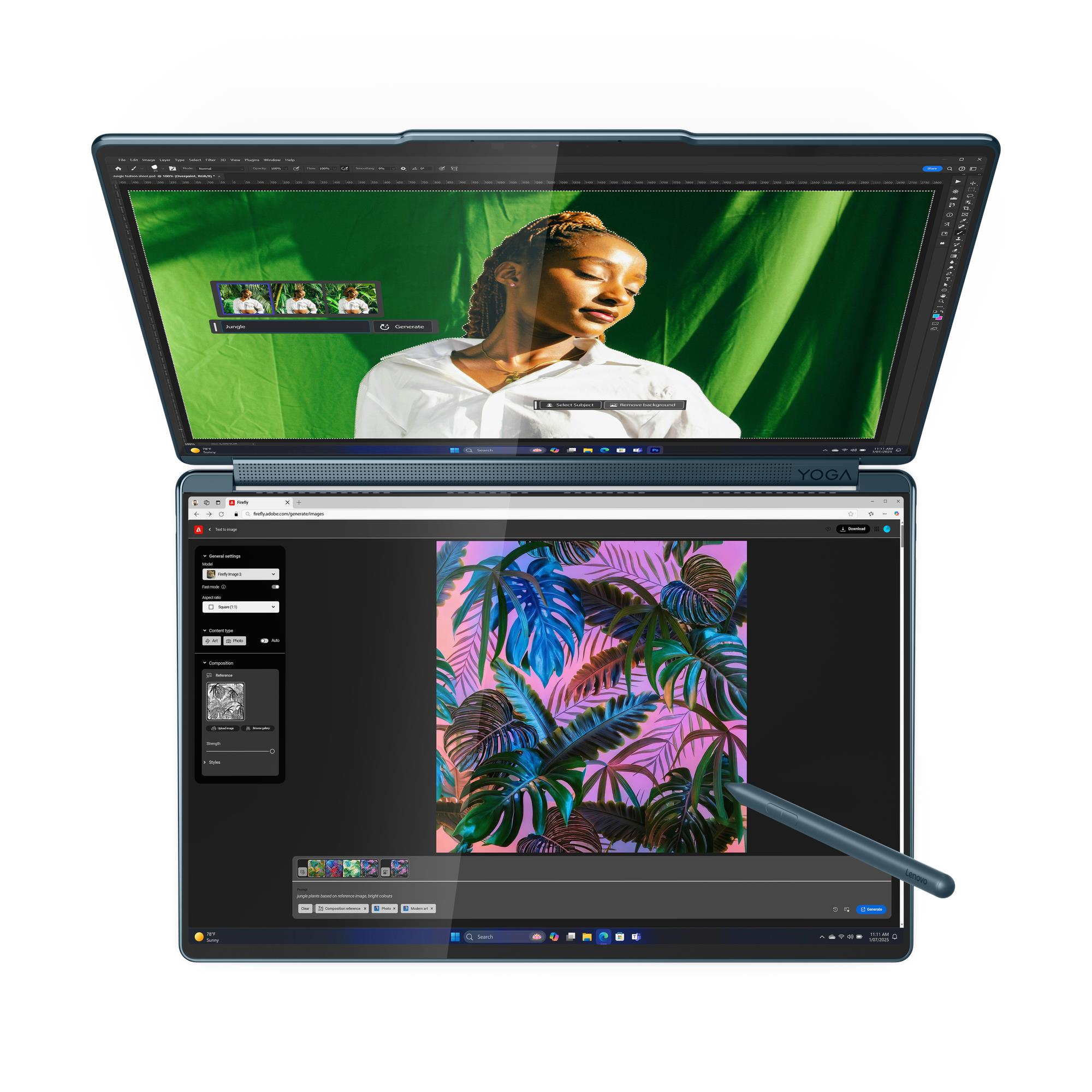 YGBook9 13.3"T 2.8K/ U7-255H/ 32G/ 1T/ INT/ W11P teal 