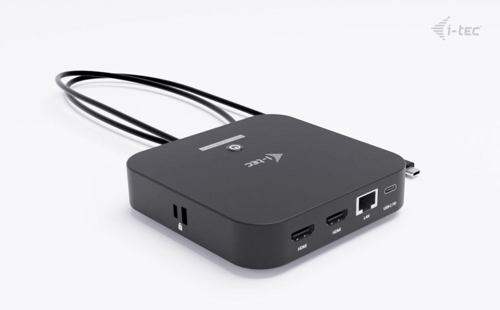 i-tec USB-C Dual HDMI Docking Station, Power Delivery 100W 