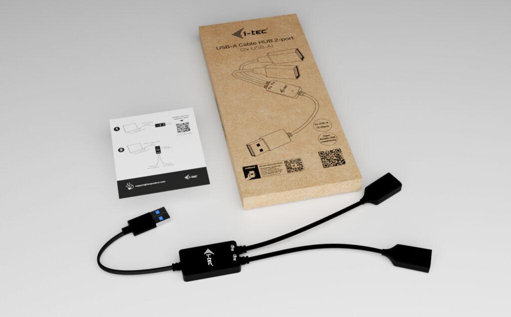 i-tec USB-A Cable HUB 2 port (2x USB-A) 