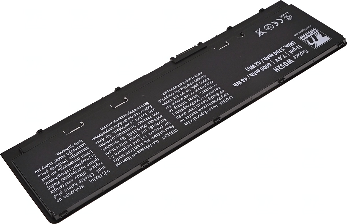 Batéria T6 Power pre Dell Latitude E7240, E7250, 6000mAh, 44Wh, 4cell, Li-pol 