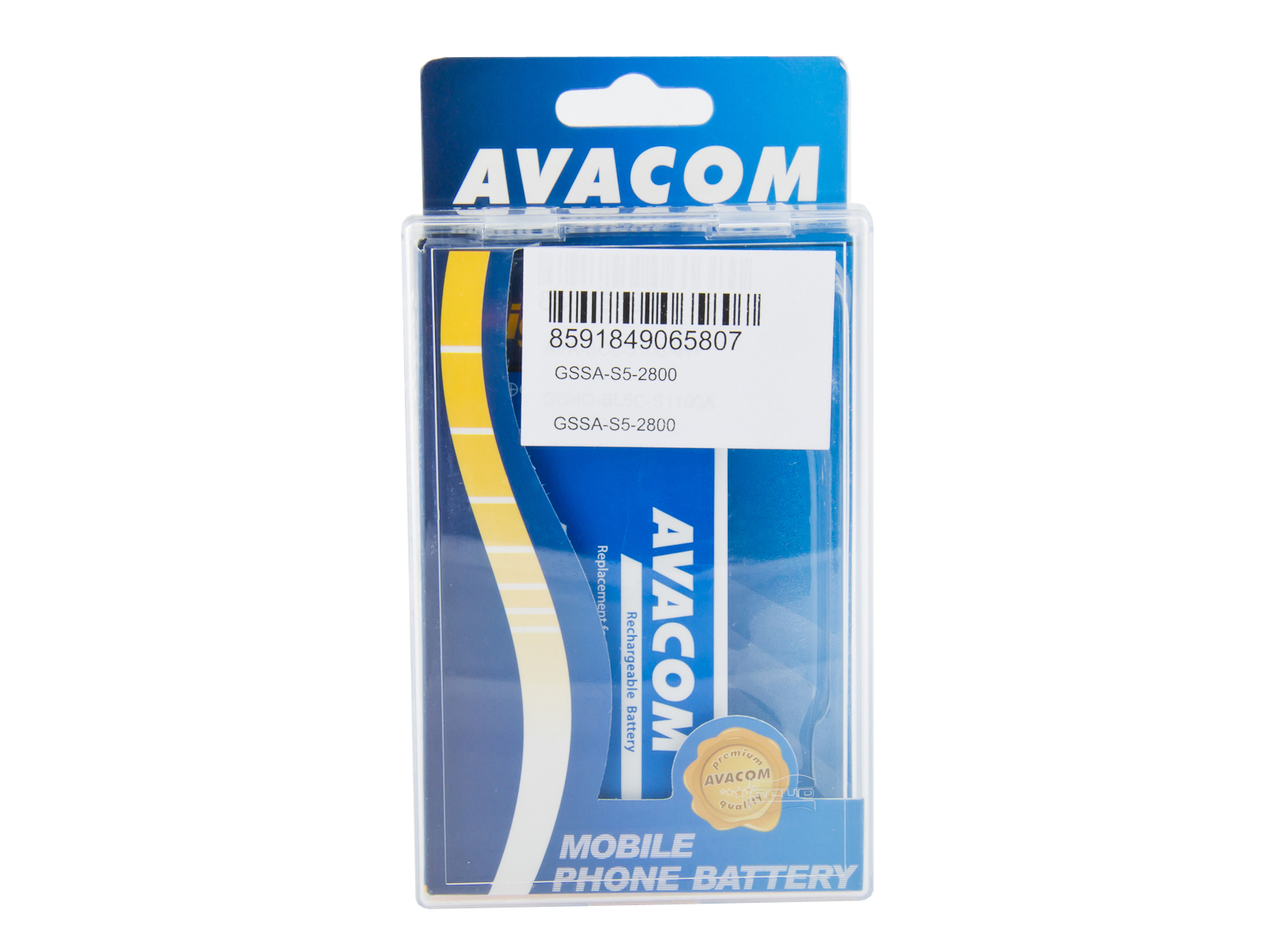 Batéria AVACOM GSSA-S5-2800 do mobilu Samsung Galaxy S5 Li-Ion 3, 85 V 2800mAh, (náhrada EB-BG900BBE) 