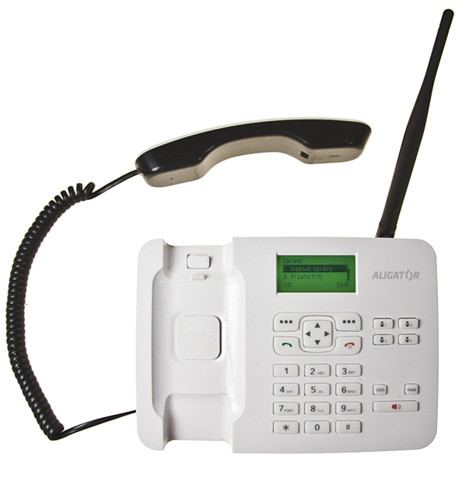 ALIGATOR T100 Stolní telefon s SIM kartou Bílá