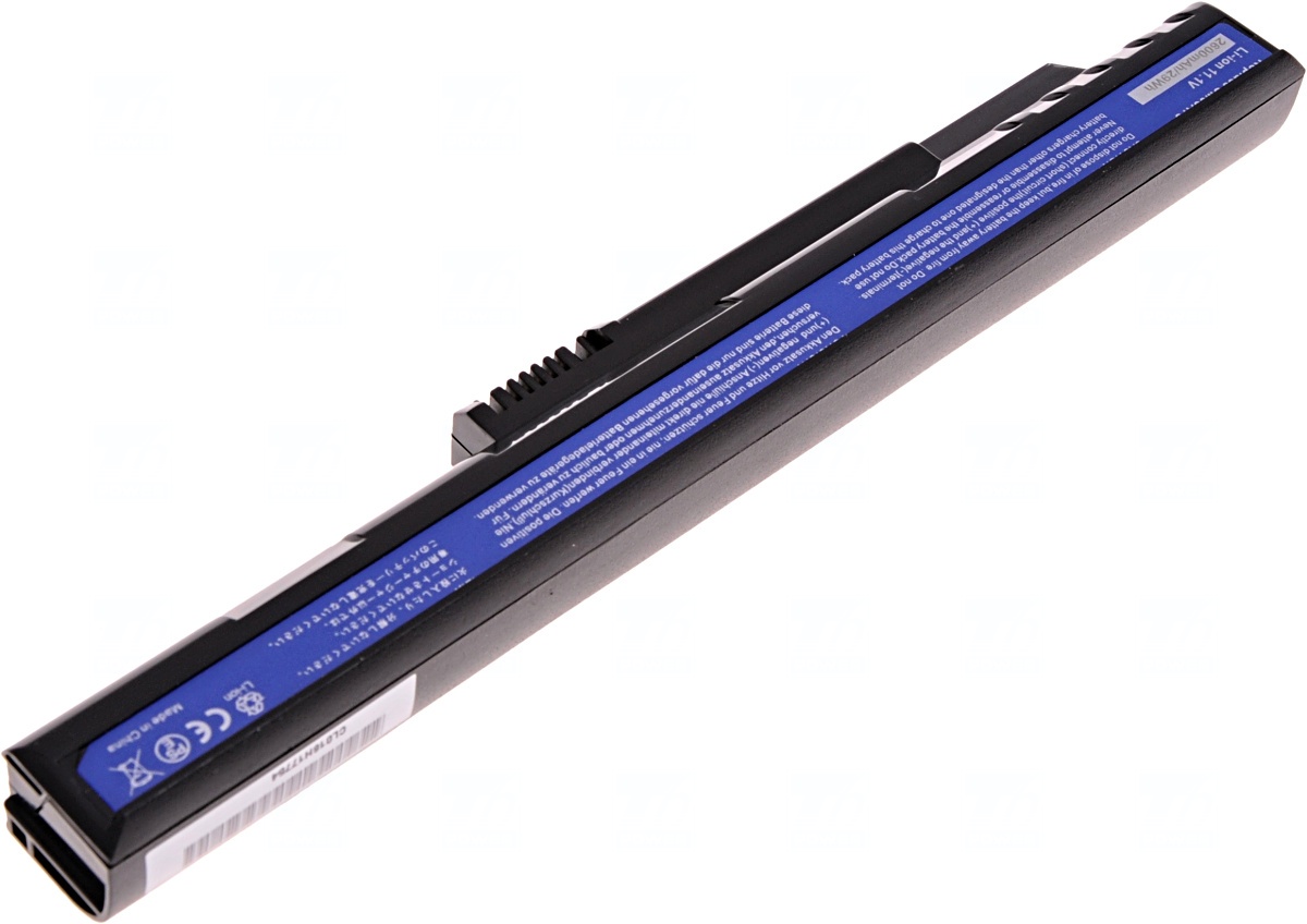 Baterie T6 power Acer Aspire One 8, 9, 10, 1, A110, A150, D150, D250, P531h, 2600mAh, 29Wh, 3cell 