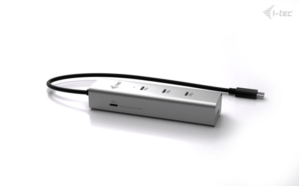 i-tec USB-C Charging Metal HUB 5port s USB-C video 8K, Power Delivery 85W 
