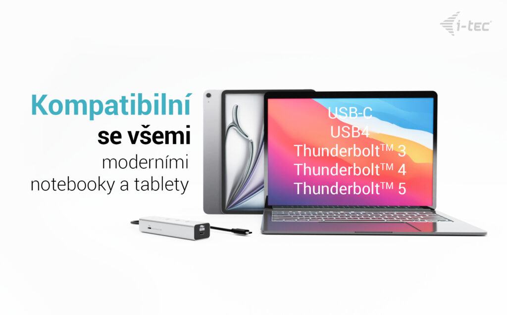 i-tec USB-C Charging Metal HUB 5port s USB-C video 8K, Power Delivery 85W 
