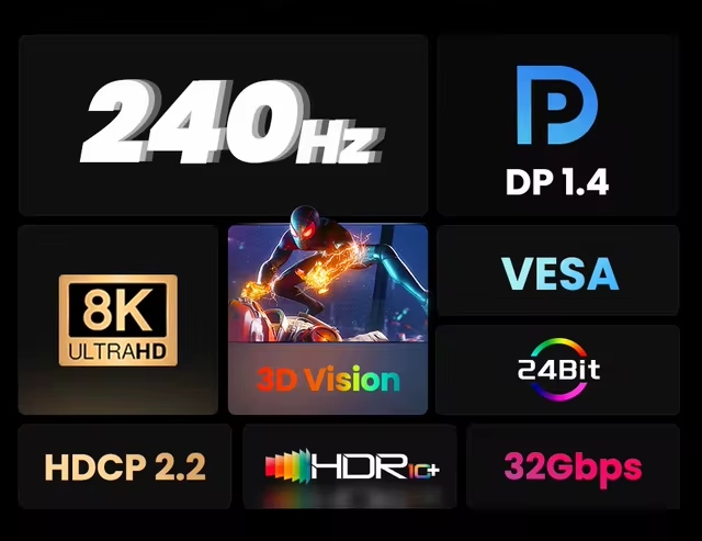 PremiumCord 8K DP 1.4 optický 30m 