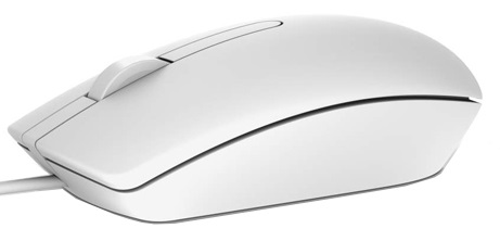 Dell MS116/ Kancelárska/ Optická/ 1 000 DPI/ Drôtová USB/ Biela