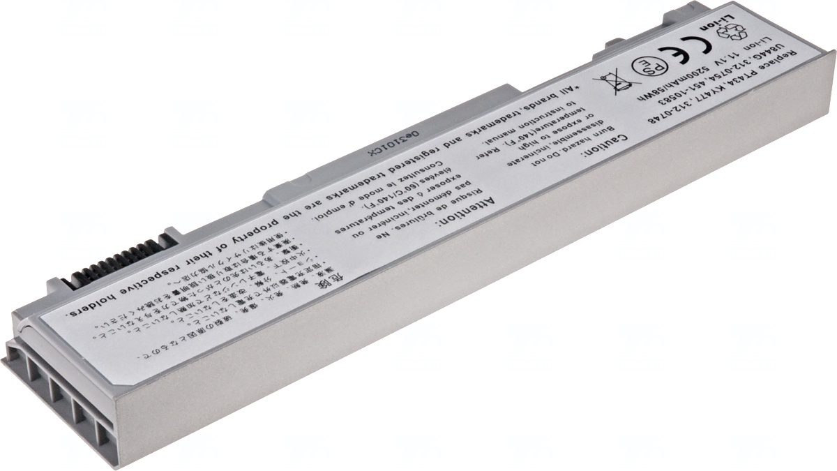 Batéria T6 Power pre Dell Latitude E6400, E6410, E6500, E6510, Precision M4400, 5200mAh, 58Wh, 6cell 
