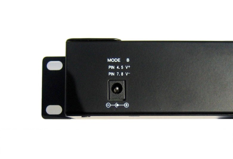 POE Gigabitový Patch panel Cat5 19" 12port 1U 