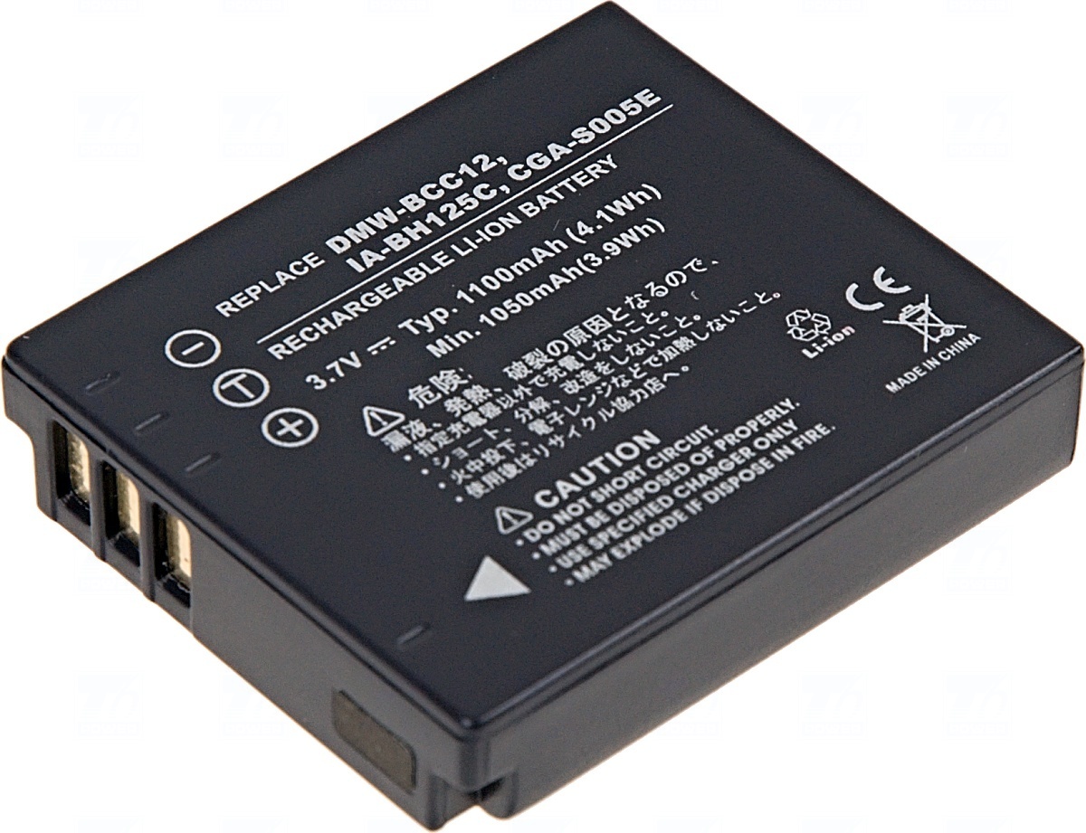 Batéria T6 power Samsung IA-BH125C, CGA-S005, D-Li106, DB-60, DB-65, DMW-BCC12, NP-70, 1100mAh