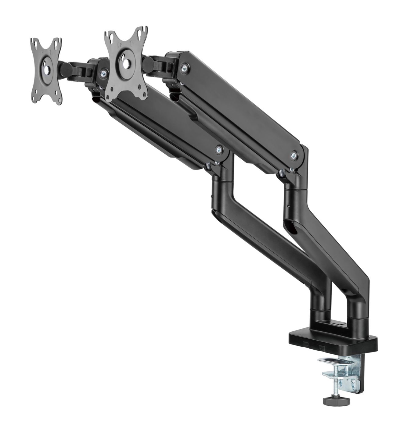 Držiak monitora Brateck LDT60-C024 dve ramená vedľa seba mechanická pružina Heavy Duty 