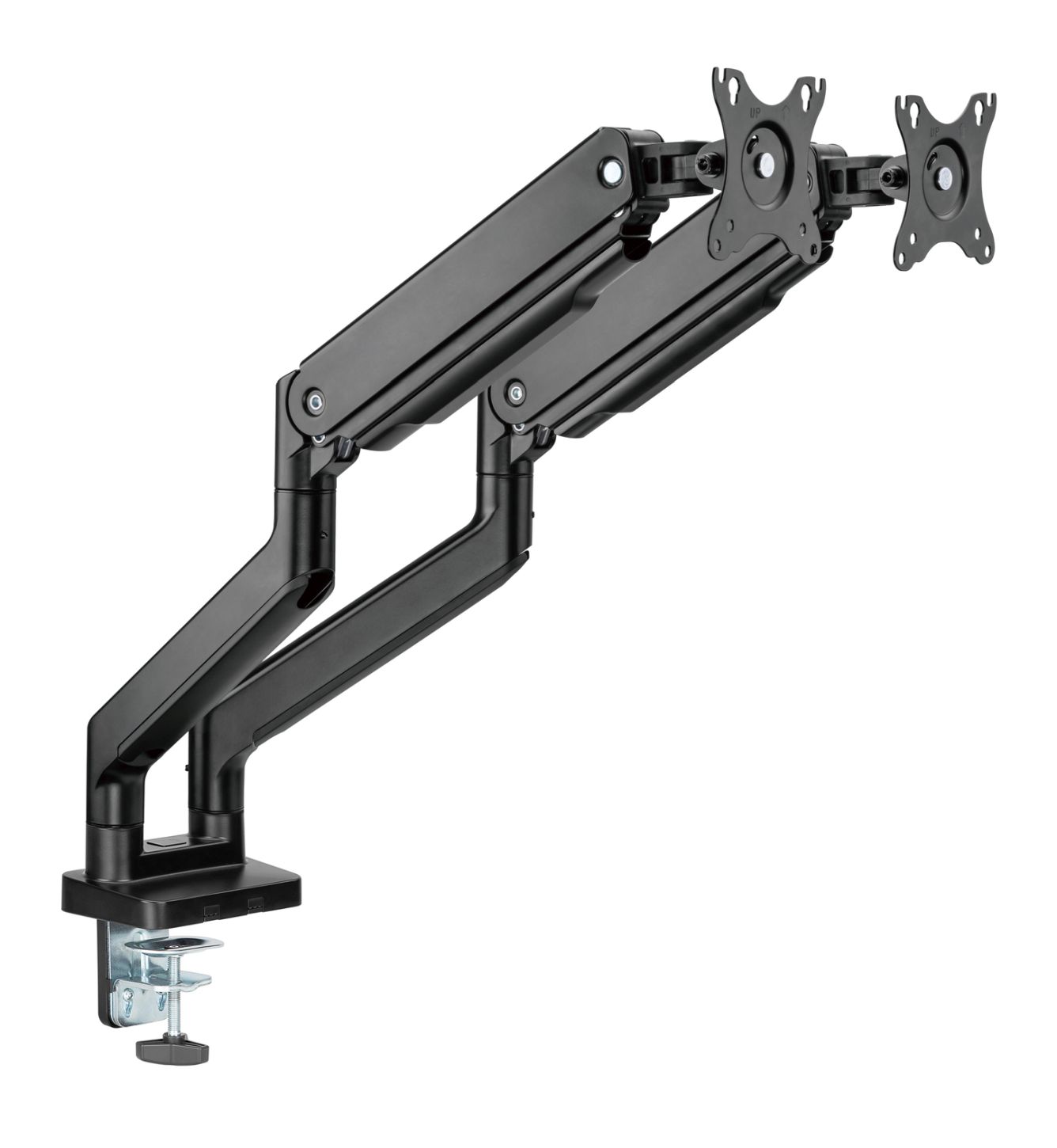 Držiak monitora Brateck LDT60-C024 dve ramená vedľa seba mechanická pružina Heavy Duty 