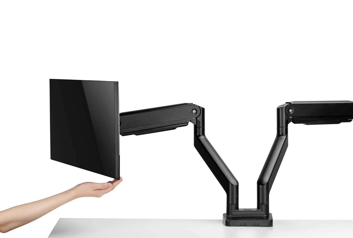 Držiak monitora Brateck LDT60-C024 dve ramená vedľa seba mechanická pružina Heavy Duty 
