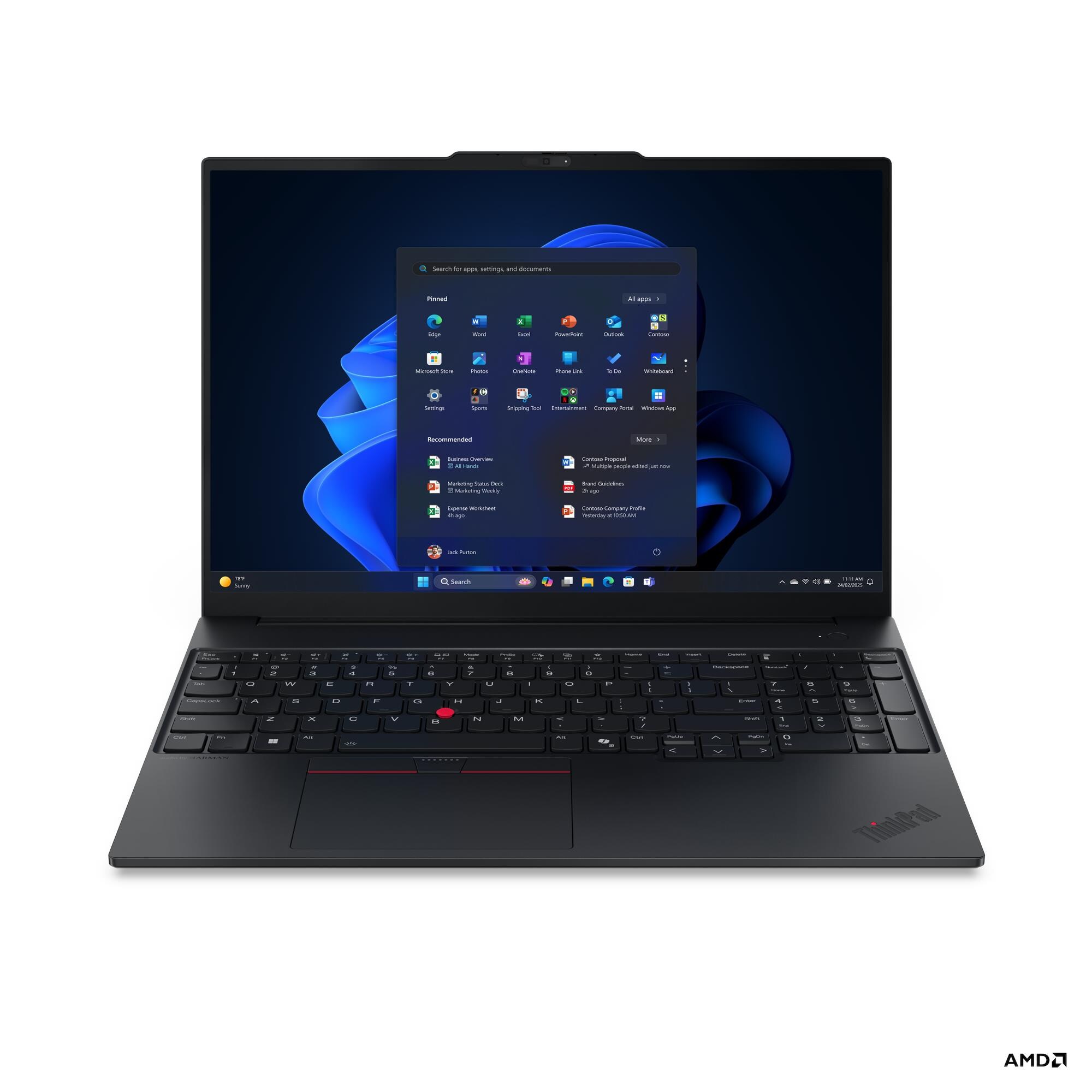Lenovo ThinkPad E/ E16 Gen 3 (AMD)/ R7-250/ 16"/ WUXGA/ 16GB/ 512GB/ AMD int/ W11P/ Black/ 3R 