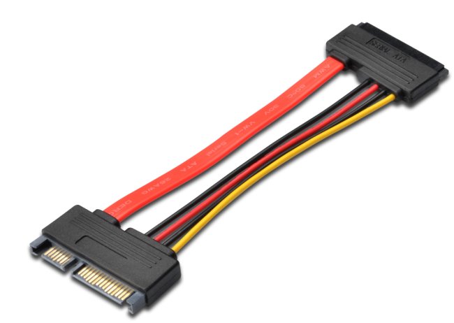 Predlžovací SATA 22pin, dáta + napájanie, 15cm