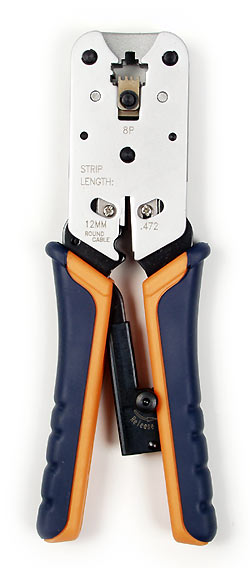 W-star Krimpovacie kliešte RJ45 WS2182R s račňou priame, strúhač izolácie