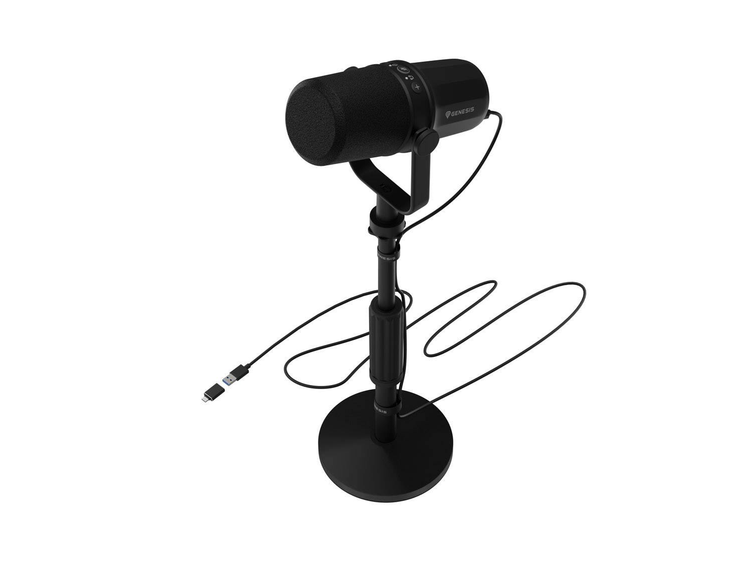 Streamovací mikrofón Genesis RADIUM 750D, USB/ XLR, stojan 