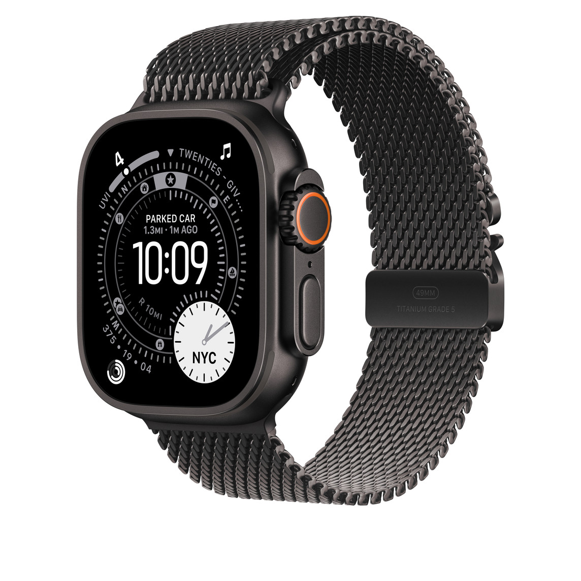 Watch Acc/ 49/ Black Titanium Milanese Loop - M 