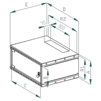 19"rozvádzač jednodielny 6U/ 400mm FLAT-PACK skl.dv. 