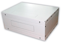 19"rozvádzač jednodielny 6U/ 400mm FLAT-PACK skl.dv. 