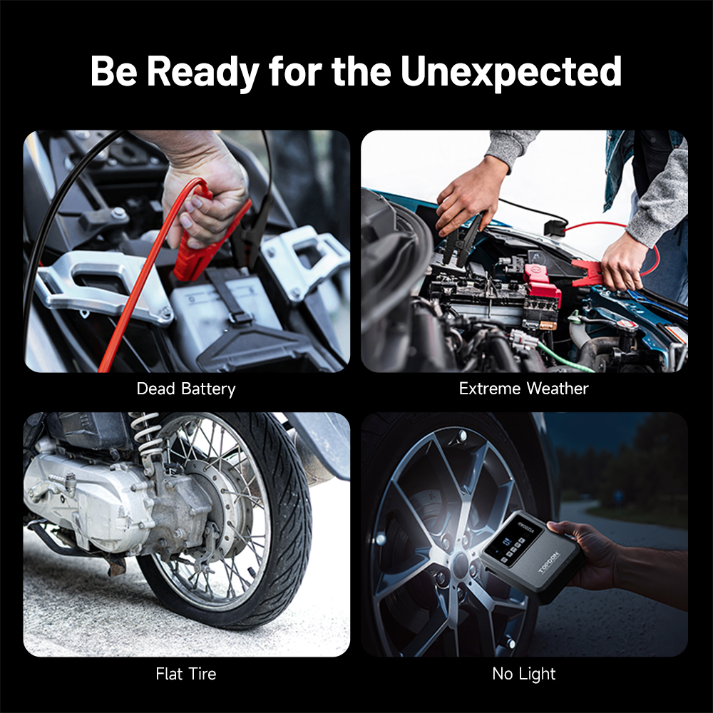 TOPDON Car Jump Starter Jump Surge V1200air/ 10000mAh/ 1200A/ 6, 0l benzín/ 4, 5l nafta 