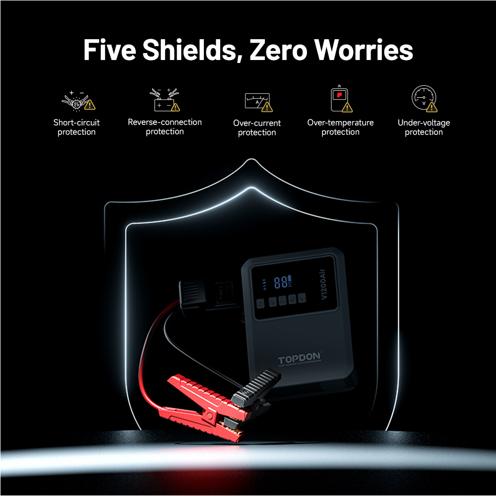 TOPDON Car Jump Starter Jump Surge V1200air/ 10000mAh/ 1200A/ 6, 0l benzín/ 4, 5l nafta 