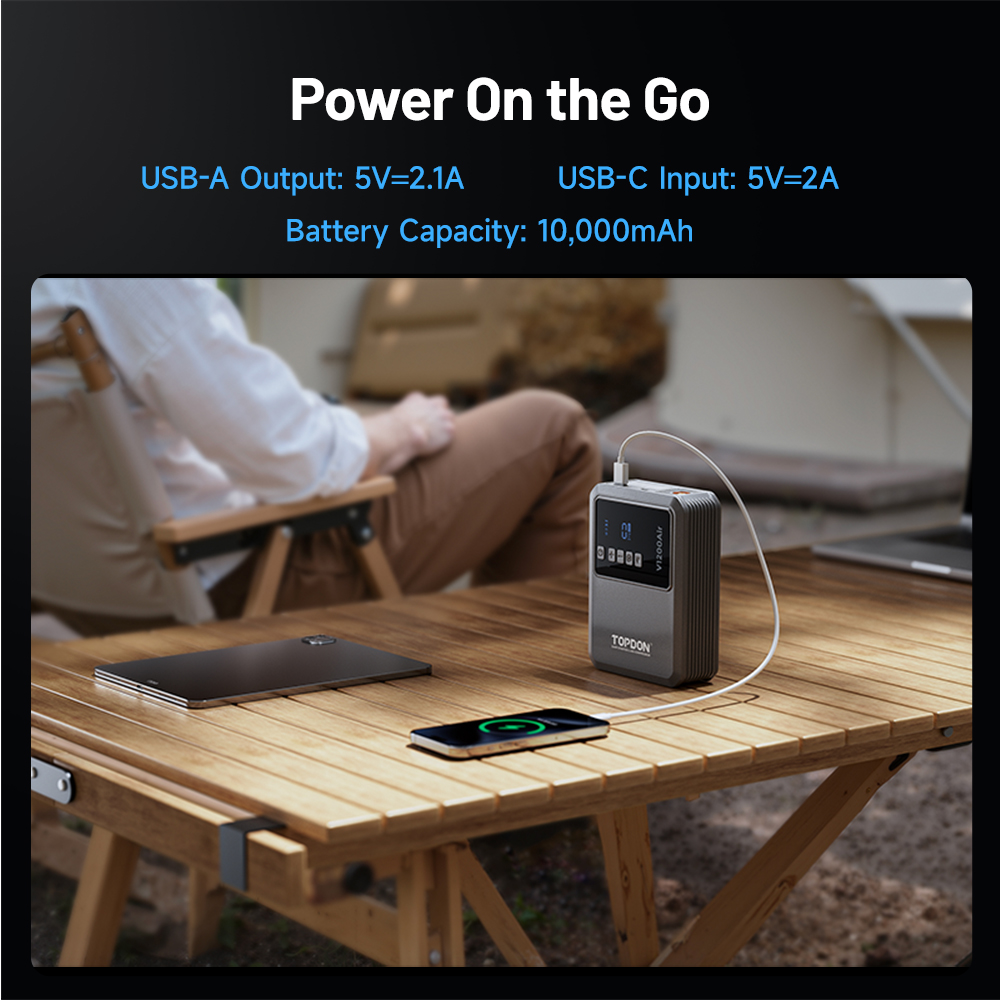 TOPDON Car Jump Starter Jump Surge V1200air/ 10000mAh/ 1200A/ 6, 0l benzín/ 4, 5l nafta 