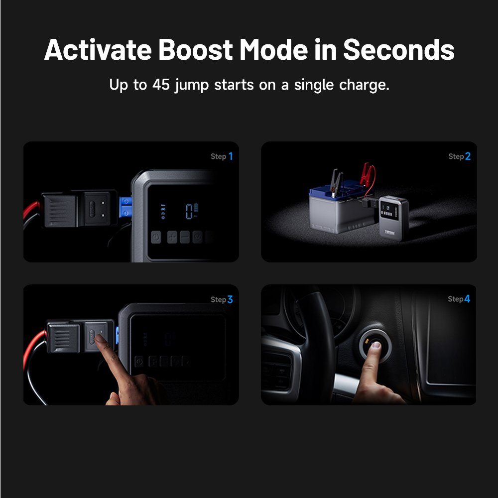 TOPDON Car Jump Starter Jump Surge V1200air/ 10000mAh/ 1200A/ 6, 0l benzín/ 4, 5l nafta 