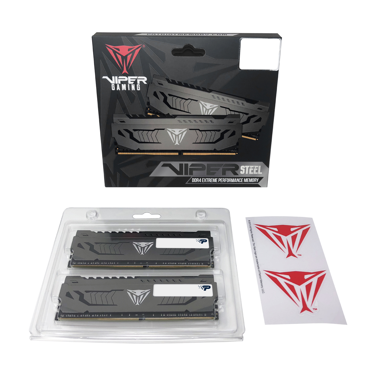 Patriot Viper Steel/ DDR4/ 16GB/ 3200MHz/ CL16/ 2x8GB/ Grey 