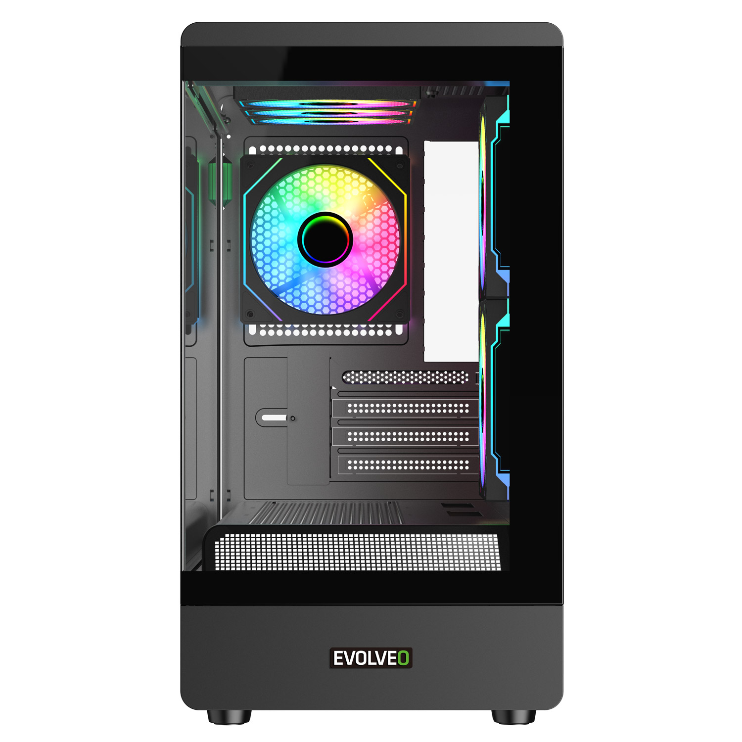EVOLVEO Ursus, mATX/ 6x ARGB 120/ sklo čelo + bok 