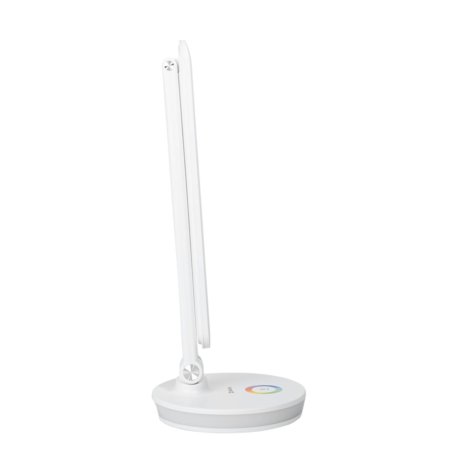 Platinet PDL400RGBW stolná LED lampa 12W stmievateľná, dotykové ovládanie, USB port, biela 