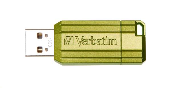 VERBATIM Flash disk 16 GB Store "n" Go PinStripe,  eukalyptovo zelený