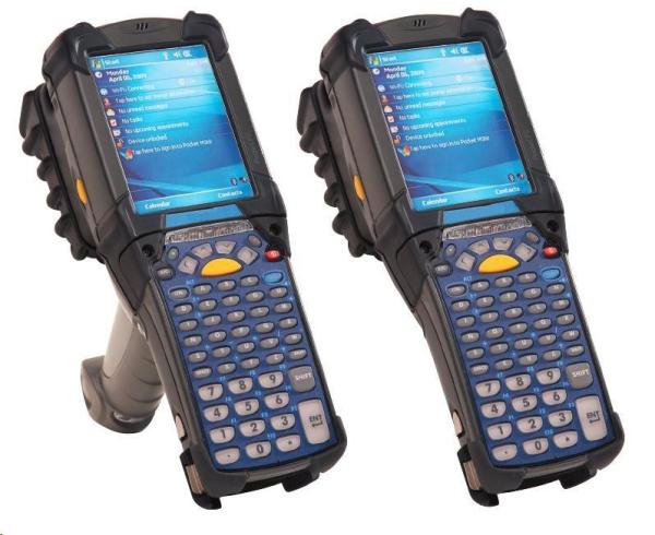 Motorola/Zebra terminál MC9200 GUN, WLAN, 1D, 512MB/2GB, 43 kláves, Windows CE7, BT