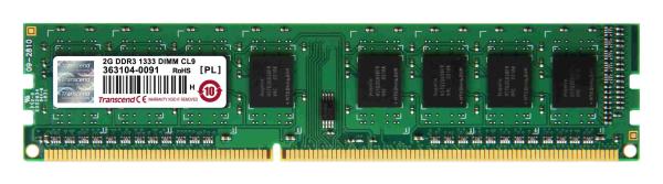 DDR3 DIMM 2GB 1333MHz TRANSCEND 1Rx8 CL9