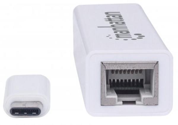 Adaptér MANHATTAN Type-C na gigabitovú sieť,  USB 3.11