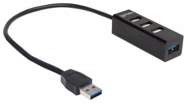 MANHATTAN USB 3.0/ 2.0 Combo Hub,  1x USB 3.0,  3x USB 2.0