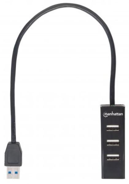 MANHATTAN USB 3.0/ 2.0 Combo Hub,  1x USB 3.0,  3x USB 2.2
