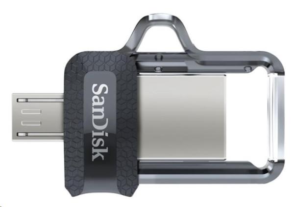 SanDisk Flash disk 256 GB Ultra,  dvojitý USB disk m3.0,  OTG