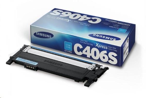 HP - Samsung CLT-C406S Cyan Toner Cartridg (1,000 pages)2