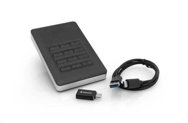 VERBATIM HDD 2.5" 1 TB vrátane.KEYPAD USB3.1 USB 3.0 GDPR5