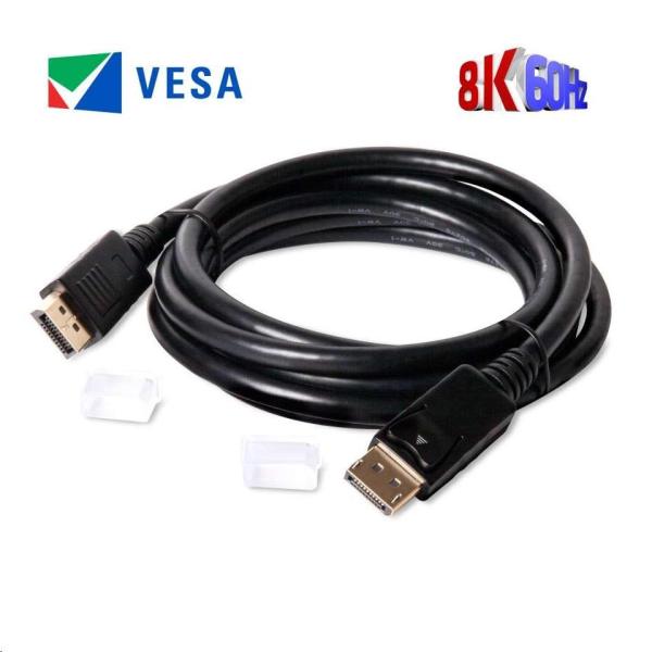 Club3D DisplayPort kábel 1.4 HBR3 8K60Hz (M/ M),  2m1