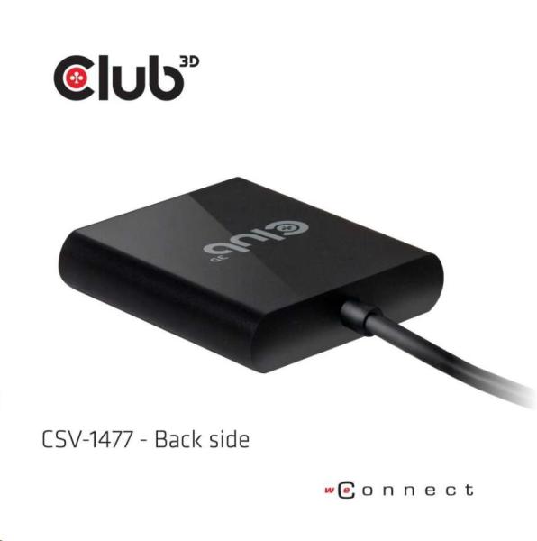 Club3D adaptér USB A na 2xHDMI 2.0 Duálny monitor 4K 60 Hz (M/ F)3