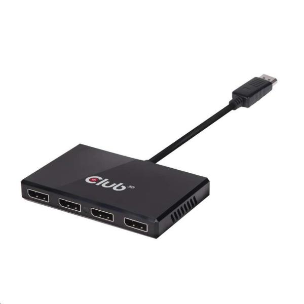Club3D Video hub MST (Multi Stream Transport) DisplayPort na 4x DisplayPort,  napájanie USB4